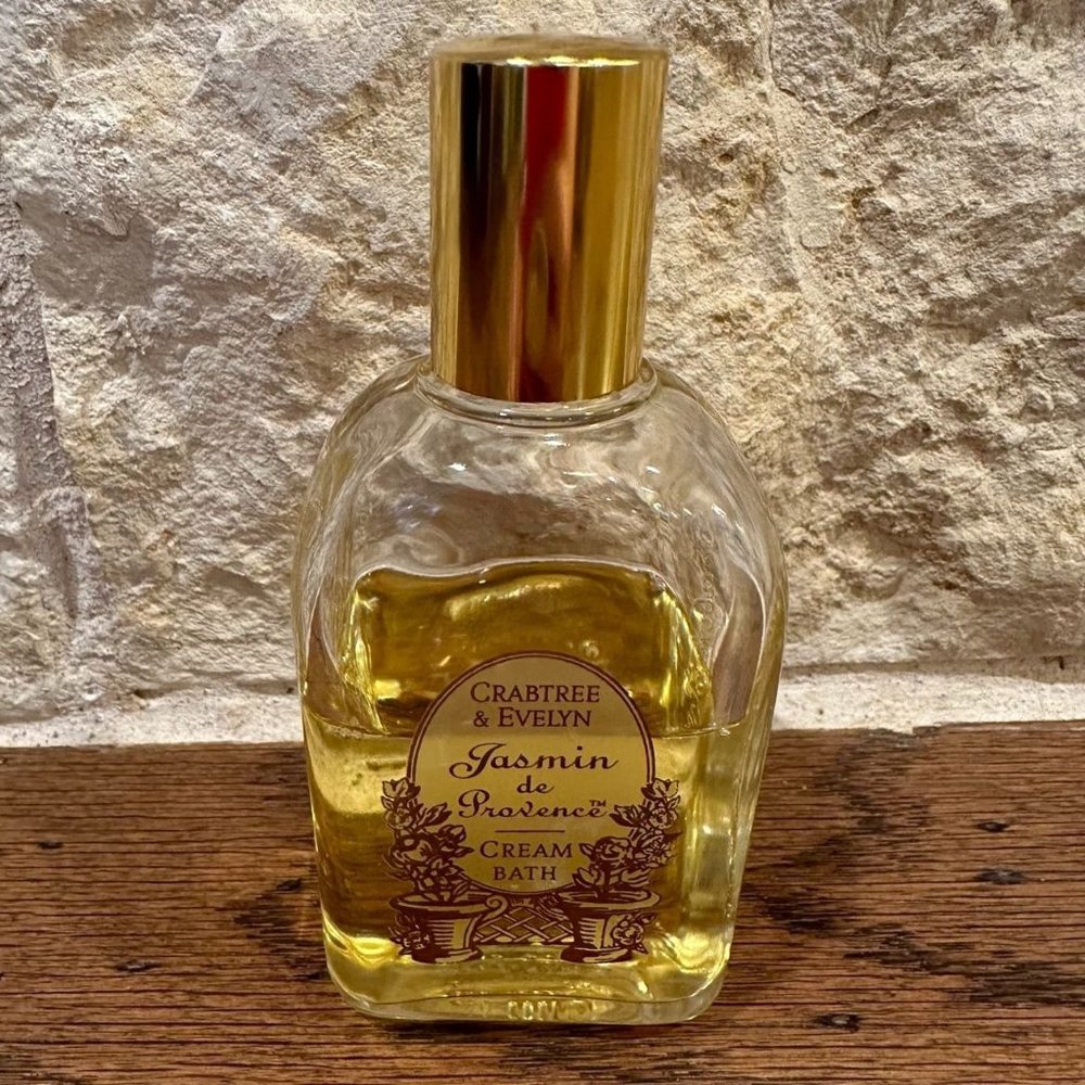 EUC 3.5 oz Crabtree & Evelyn Jasmin de Provence cream bath essence oil 70% Full